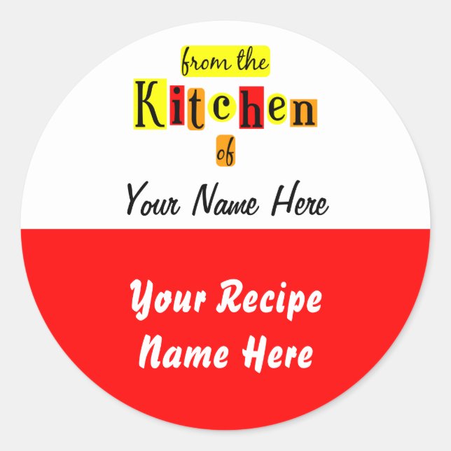 De la cocina de la etiqueta Personalizado de hormi (Anverso)