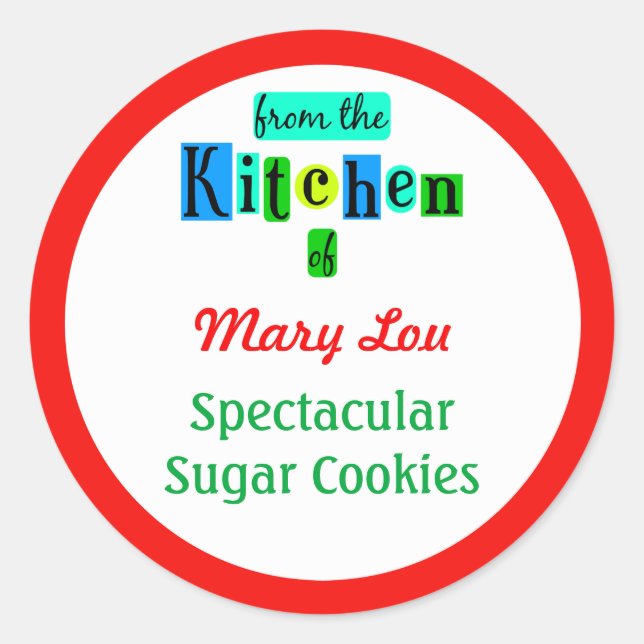 De la cocina de los Pegatinas rojos verdes (Anverso)