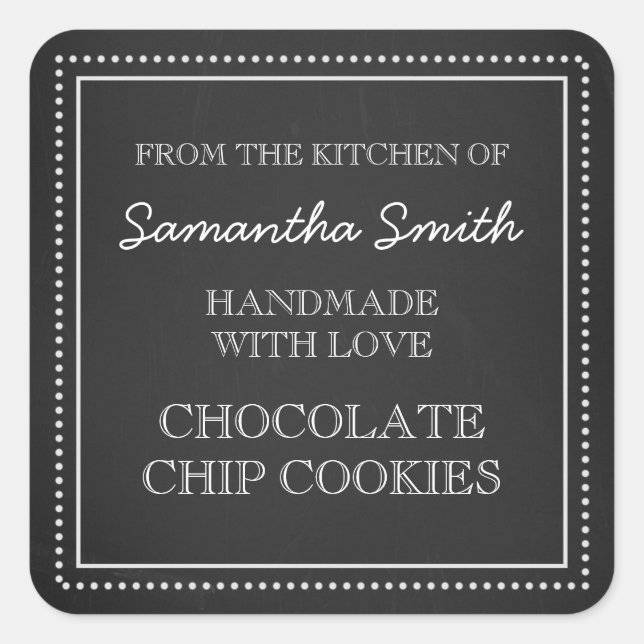 De la cocina del Pegatina Chalkboard (Anverso)