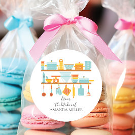 De la cocina del Pegatina Retro Round