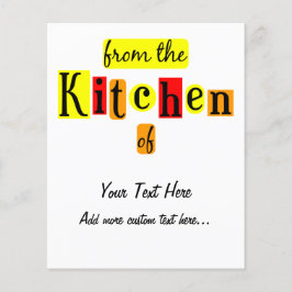 De la cocina del retro Personalizado Canning Flyer