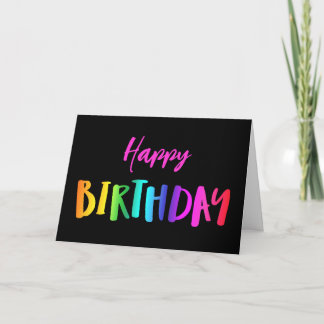 De La Colorida Tarjeta De Cumpleaños Neon De Ee. U