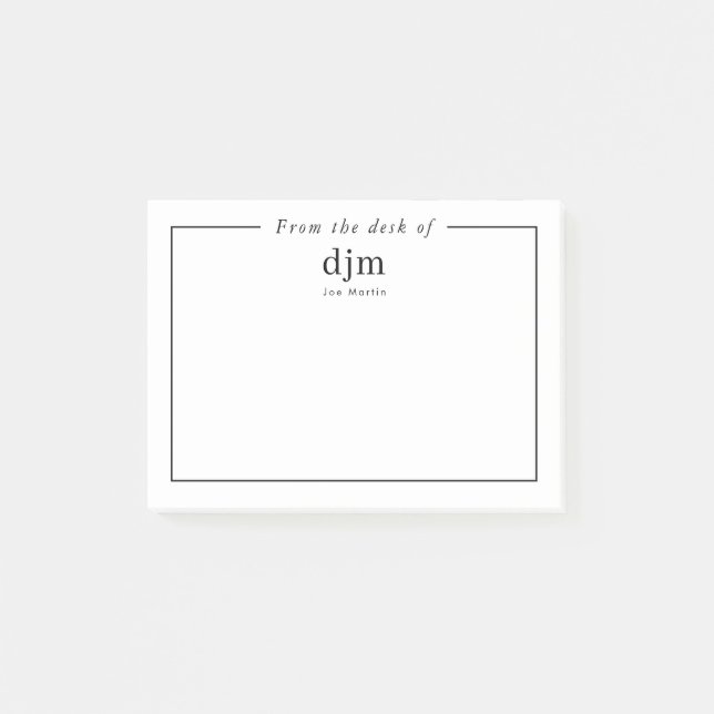 De La Escritorio De Simples Notas De Negocios Mini (Anverso)