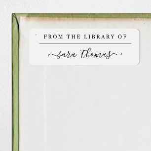 De la etiqueta de la biblioteca del libro
