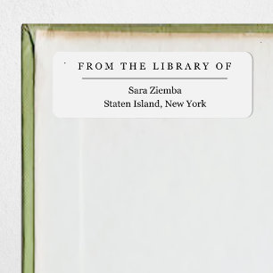 De la etiqueta de la biblioteca del libro