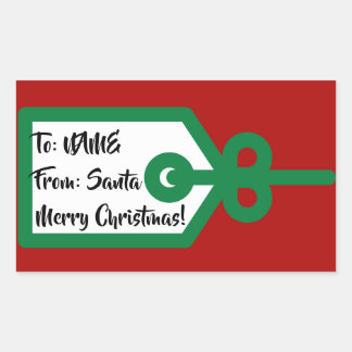 De la etiqueta de regalo de Santa