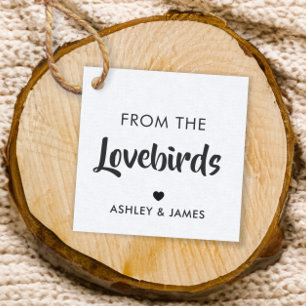 De la etiqueta Lovebirds, etiqueta Bird Seed Gift,