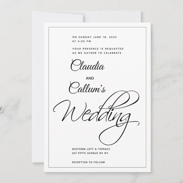 De La Invitación A La Boda Del Corazón (Anverso)