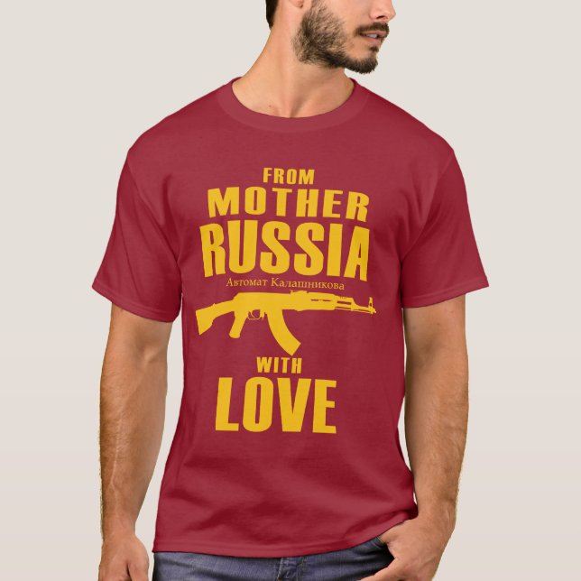 De la madre Rusia con la camisa del amor AK (Anverso)