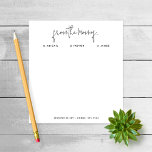 "De la mamá de" Nota al Bloc de notas de la escuel<br><div class="desc">Estos bolígrafos le proporcionarán un regalo perfecto o una adición a su escritorio. Personalizar el bloc de notas con los nombres de tus hijos y tu información de contacto en la parte inferior. Utilice la función Personalizar para cambiar la fuente o el diseño del texto.</div>