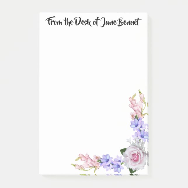 De la mesa de notas personales de Post-it de rosa  (Anverso)