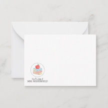 De la mesa de - Tarjeta de nota plana - para profe