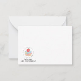 De la mesa de - Tarjeta de nota plana - para profe