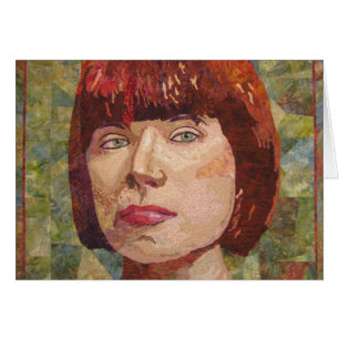 De la mujer tarjeta en blanco fuerte