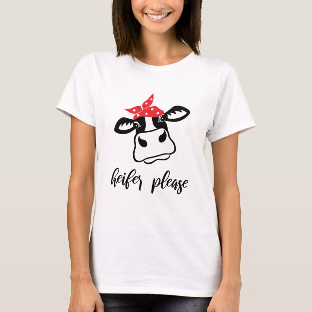 De la novilla camiseta blanca por favor el | para (Anverso)