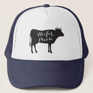 De la novilla gorra del camionero por favor