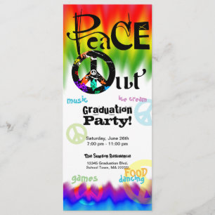 De la paz invitación de la graduación hacia fuera