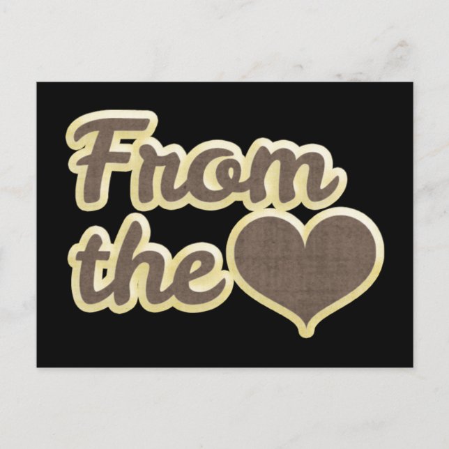De la postal de amor negro del corazón (Anverso)