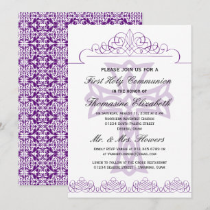 De la púrpura invitaciones de la cruz de la