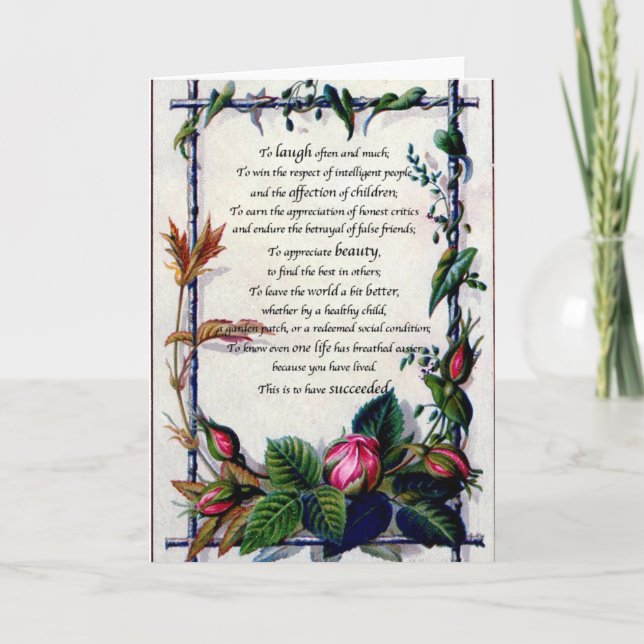 De la "risa tarjeta de Emerson a menudo" (Anverso)