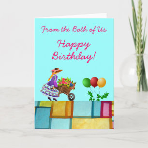 De la tarjeta B-Day de los dos Estados Unidos