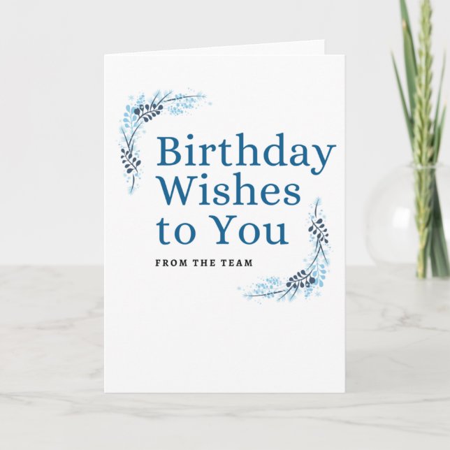 De la tarjeta de cumpleaños del equipo (Anverso)