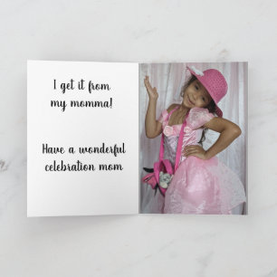 DE la tarjeta de DÍA DE LA MADRE DAUGHTER
