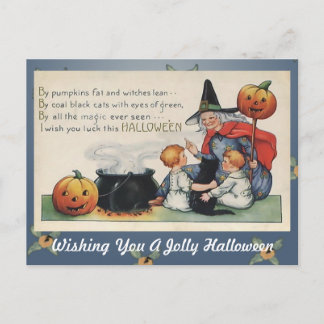 De la tarjeta de post de arte de Halloween con cal