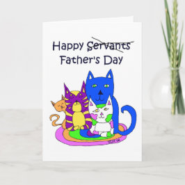 De la tarjeta del día del padre de los gatos