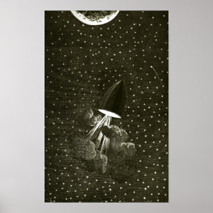 De la Tierra a la Luna por Jules Vern arte