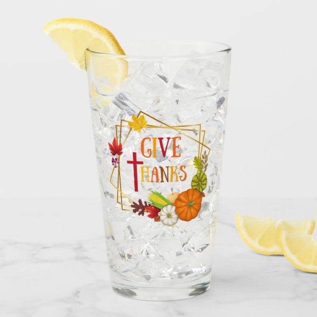 Dé las gracias Cita de Acción de Gracias Cae Calab (Anverso (hielo))