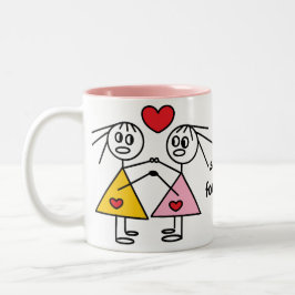 De las hermanas figura adorable taza del palillo