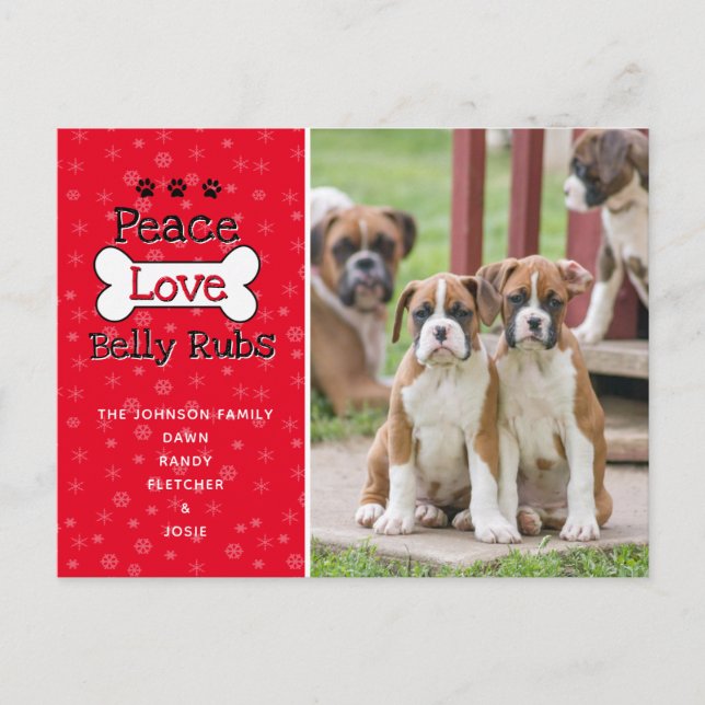 De las tarjetas de los Navidades de perro (Anverso)