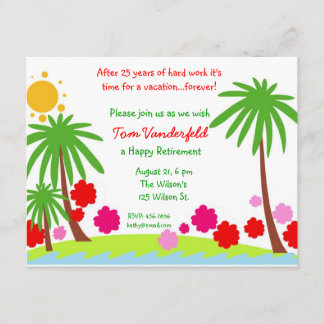 De las vacaciones invitación del fiesta de retiro