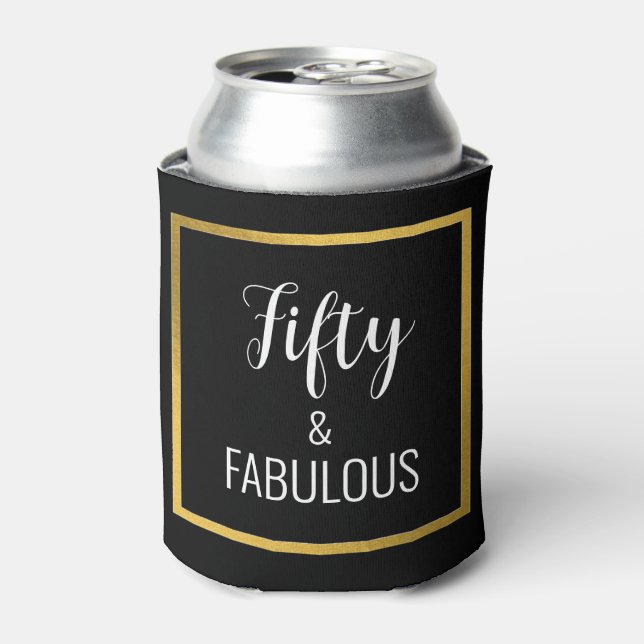 De Latas Enfriador personalizado para cumpleaños 50 (Lata Anverso)