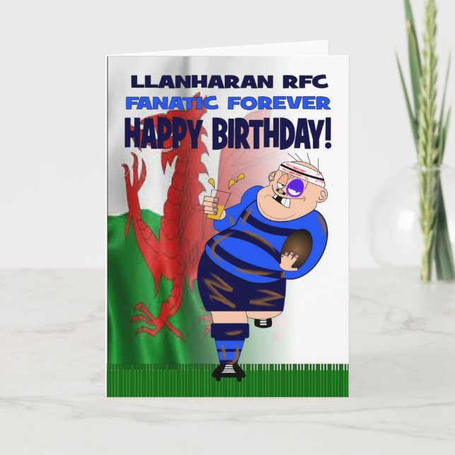De Llanharan del RFC del fanático tarjeta de (Anverso)