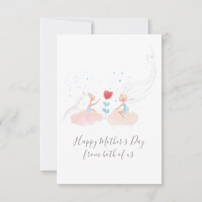 De los dos dulces Chicas la tarjeta plana del día  (Anverso)