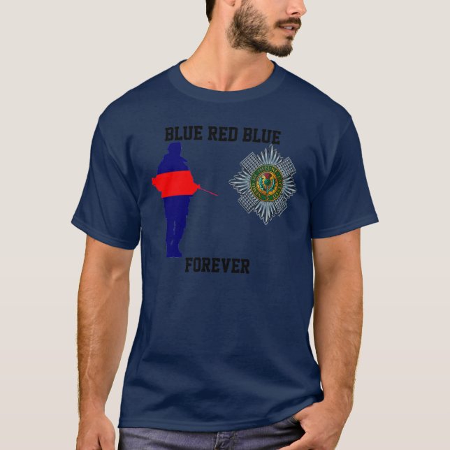 De los guardias del rojo azul del azul camiseta (Anverso)