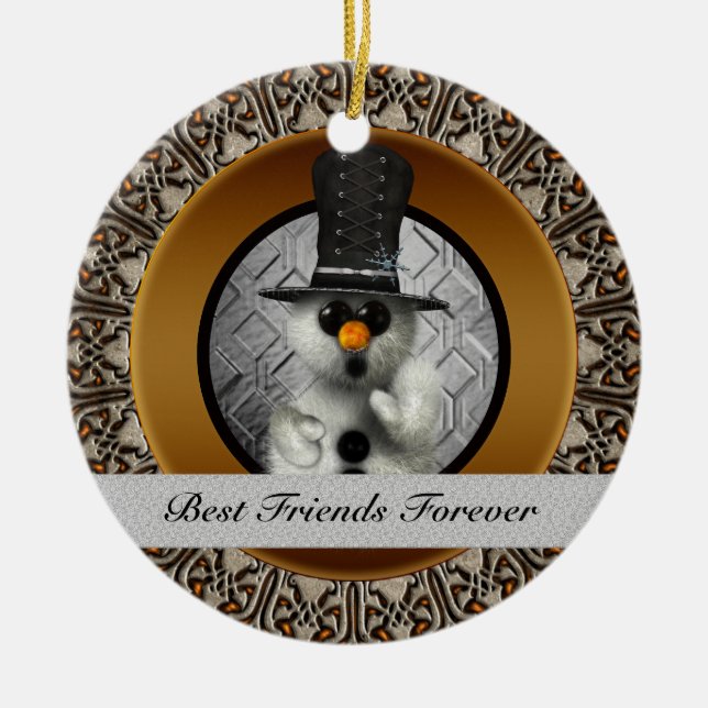 De los mejores amigos ornamento del navidad del (Frente)