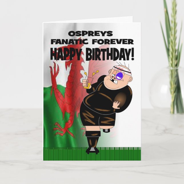 De los Ospreys del fanático tarjeta de cumpleaños (Anverso)