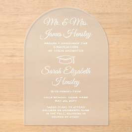 De los Padres Elegante Invitación de Graduación de