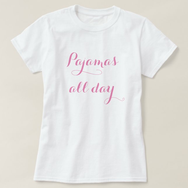 De los pijamas camiseta todo el día (Diseño del anverso)
