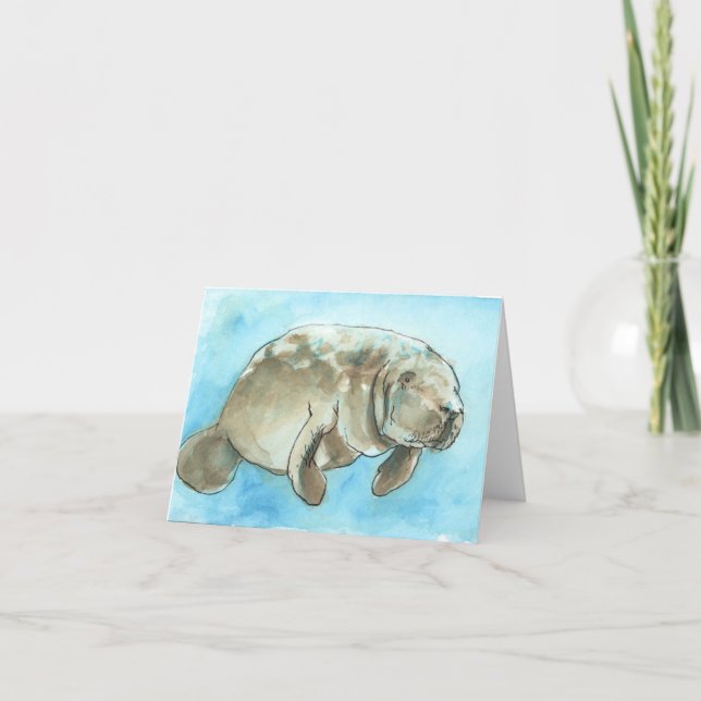De "Manatee deriva", una tarjeta de felicitación (Anverso)