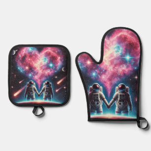 De Manoplas Astronauta Galaxy Oven Mitt Set
