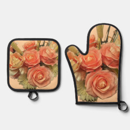 De Manoplas "Bouquet" Oven Mitt & Pot Holder Set