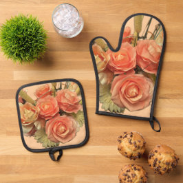 De Manoplas "Bouquet" Oven Mitt & Pot Holder Set