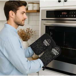 De Manoplas Chalkboard Oven Mitt & Pot Holder Set | Custom Nam