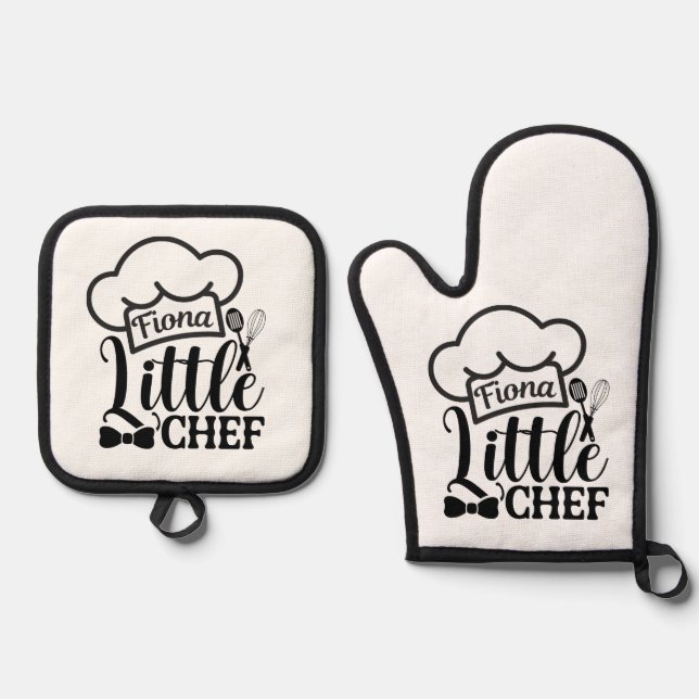 De Manoplas Custom name Oven Mitt & Pot Holder Set (Anverso)