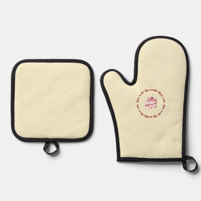 De Manoplas Cute Oven Mitt & Pot Holder Set (Anverso)