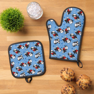 De Manoplas Cutieface Havanese Oven Mitt & Pot Holder Set